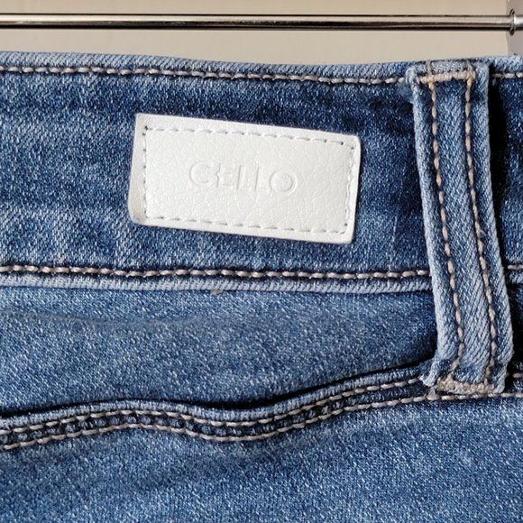 Cello Released High Low Raw Hem Skinny Denim Jeans - Picture 9 of 13